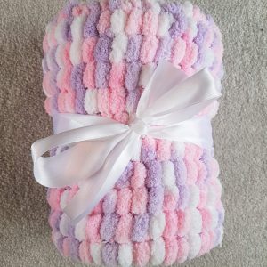 Multi Pink Pom Pom Blanket, Tiny Toes Baby Boutique Trowbridge