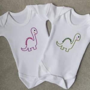 Embroidered Dinosaur Design Vest, Tiny Toes Baby Boutique Trowbridge