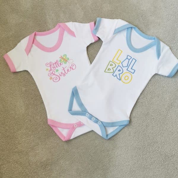 Lil Bro and Little Sister Vest, Tiny Toes Baby Boutique Trowbridge