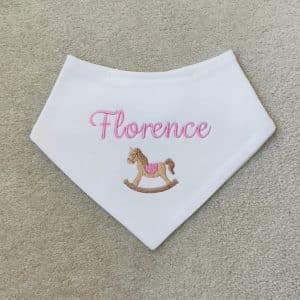 Personalised Bandana Bib with embellishment