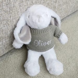 Personalised Bunny Toy, Tiny Toes Baby Boutique Trowbridge