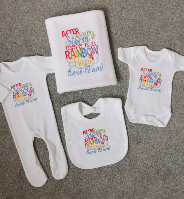 Rainbow Baby Gift Set, Tiny Toes Baby Boutique Trowbridge