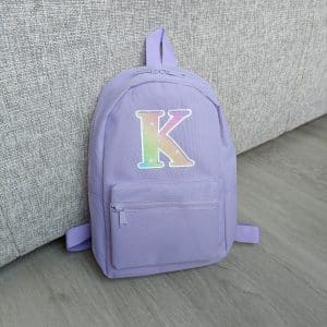 Personalised Applique Letter Backpack